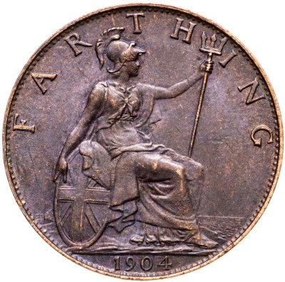 купить Великобритания 1 фартинг (farthing) 1904
