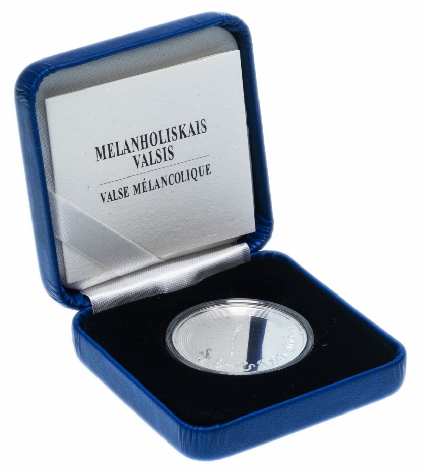 купить Латвия серебряные 5 евро 2015 Proof "Эмилс Дарзиньш "Меланхолический вальс""