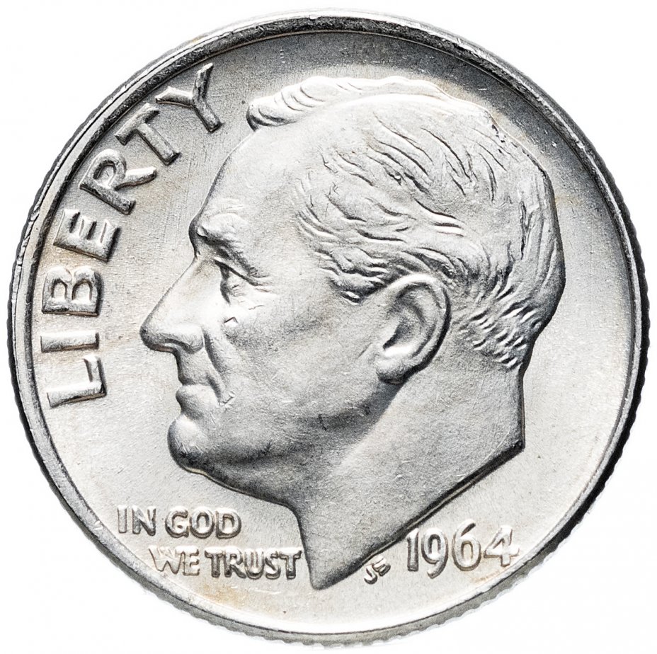купить США 1 дайм 1964 "Silver Roosevelt Dime"