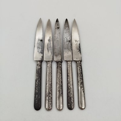 купить Набор десертных ножей на 5 персон, Robert Schaaf Solingen, мельхиор (медь-никель), Германия, 1900-1930 гг.
