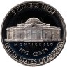 Купить США 5 центов (cents) 2000 S Proof "Jefferson Nickel (Джефферсон)", знак монетного двора "S" - Сан-Франциско