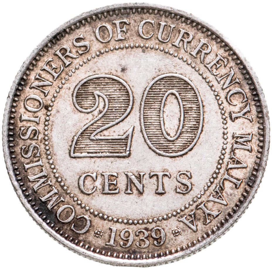 купить Малайя 20 центов (cents) 1939