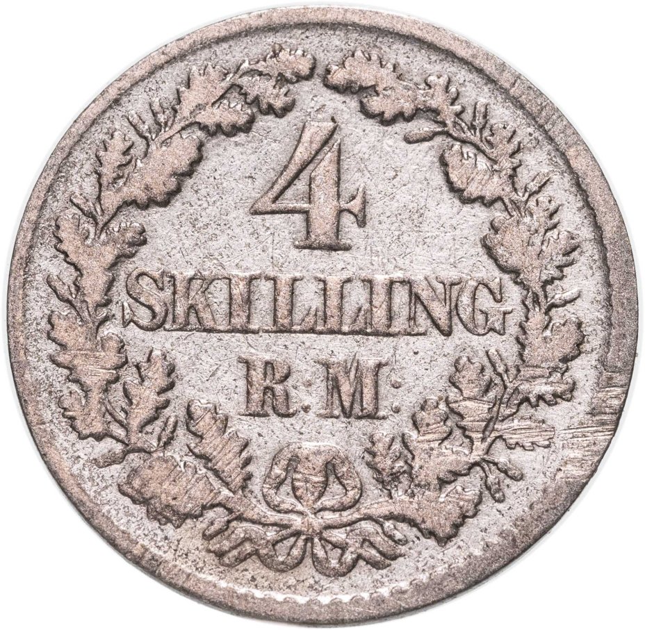 Купить Дания 4 скиллинга (skilling) 1854