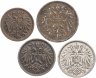 Купить Австрия (Австро-Венгрия) набор 1-20 геллеров 1892-1918 (4 шт)