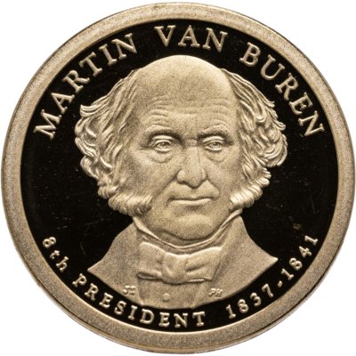 купить США 1 доллар (dollar) 2008 S Proof "Мартин Ван Бюрен (8-й президент США)" знак монетного двора "S" - Сан-Франциско