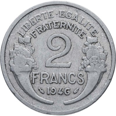 купить Франция 2 франка (francs) 1946 Без отметки монетного двора
