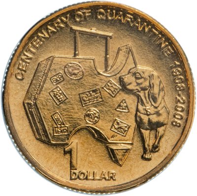 купить Австралия 1 доллар 2008 "100-летие сертификату карантина"
