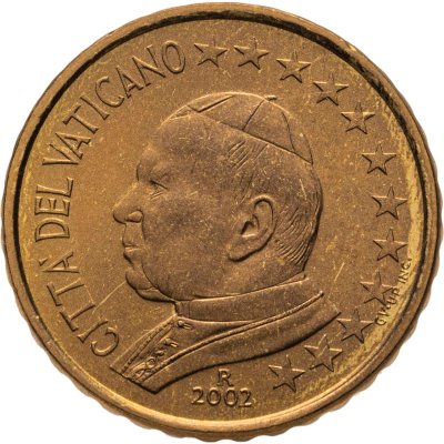 купить Ватикан 10 центов (cents) 2002 "Портрет Папы Иоана Павла II"
