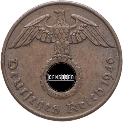 купить Германия (Третий рейх) 2 рейхспфеннига (reichspfennig) 1940 А