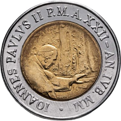 купить Ватикан 500 лир (lire) 2000