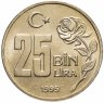 Купить Турция 25000 лир (25 bin lira) 1995   "Охрана окружающей среды"