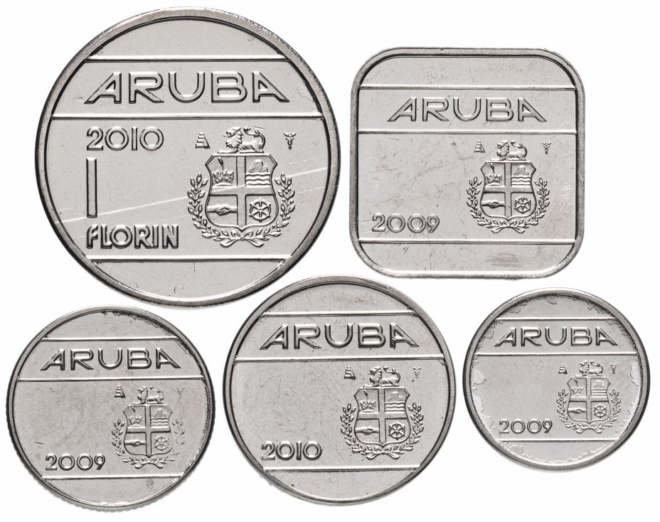 купить Аруба набор монет 2008 - 2010 год (5 штук)