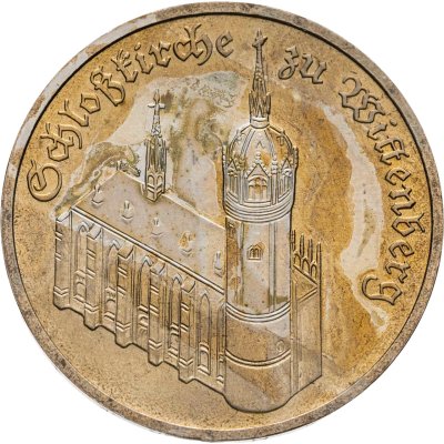 купить Германия (ГДР) 5 марок 1983 "Замковая церковь в Виттенберге"