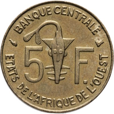 купить Западная Африка 5 франков 1996