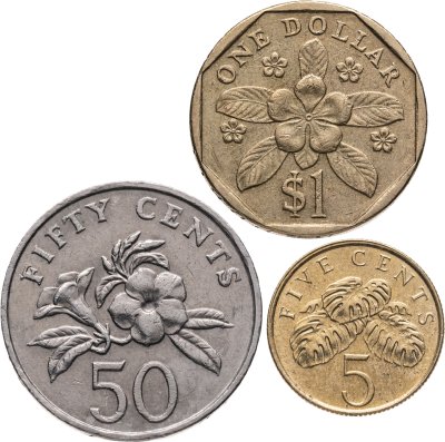 купить Сингапур, набор 3 монет 1990-1995
