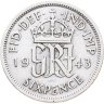 Купить Великобритания 6 пенсов (pence) 1943