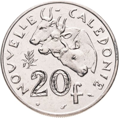 купить Французская Новая Каледония 20 франков (francs) 1990