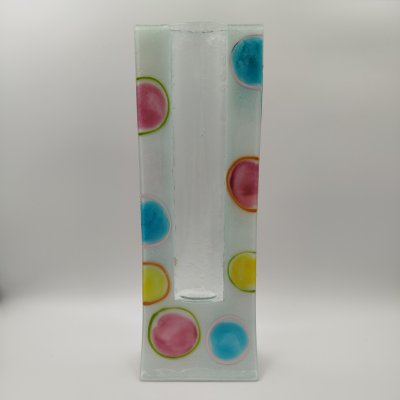 купить Ваза необычной плоской прямоугольной формы, стекло, гутная техника, Италия, 1980-2000 гг.