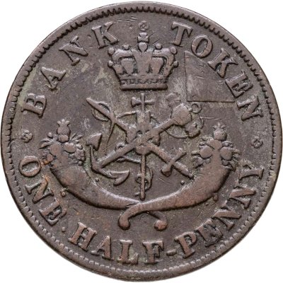 купить Канада, провинция Верхняя Канада, банковский жетон 1/2 пенни (half penny) 1850