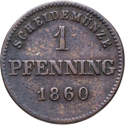 купить Бавария 1 пфенниг 1860