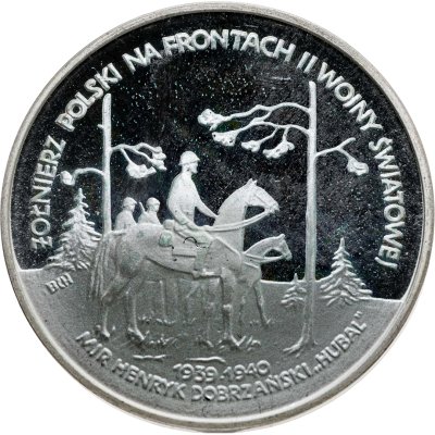 купить Польша 100000 злотых (zlotych) 1991 "Поляки на фронтах ВМВ - Хенрик "Хубаль" Добжаньский"