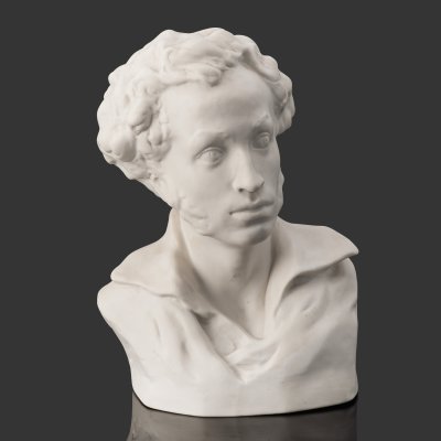 купить Бюст "А.С. Пушкин", автор модели А.Д. Корсиков, фарфор, бисквит, Ленинградский фарфоровый завод (ЛФЗ), СССР, 1960-1980 гг.