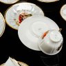 Купить Сервиз кофейный на 6 персон (22 предмета), украшенный галантными сценами, фарфор, деколь, золочение, Jiesia, СССР, 1975-1990 гг.