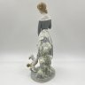 Купить Статуэтка "Девушка с корзиной цветов и щенком", фарфор, роспись, NAO Porcelain, Испания, 1970-1990 гг.