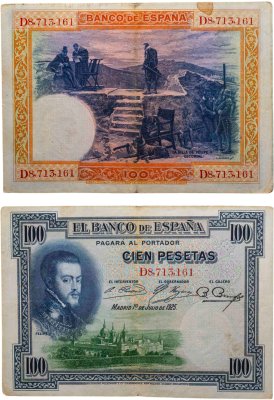 купить Испания 100 песет 1925