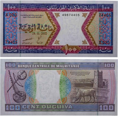 купить Мавритания 100 угий 2002 года