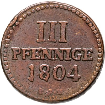 купить Германия, Саксония 3 пфеннига 1804