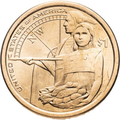 купить США 1 доллар (dollar) 2014 "Коренные Американцы - Гостеприимство индейцев", знак монетного двора: "D" - Денвер