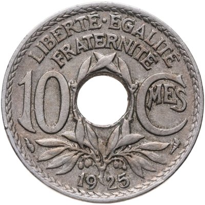 купить Франция 10 сантимов (centimes) 1925