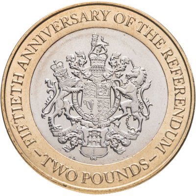 купить Гибралтар 2 фунта 2017 "50 лет референдуму"