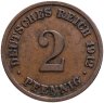 Купить Германия 2 пфеннига (pfennig) 1912 D знак монетного двора: "D" - Мюнхен