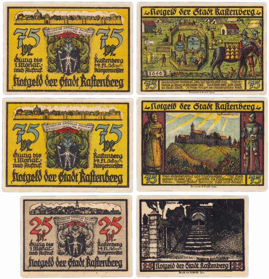 купить Германия (разные земли) набор из 3-х нотгельдов 1918-1922