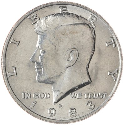 купить США 50 центов (1/2 доллара, half dollar) 1983 D Kennedy Half Dollar (Кеннеди) знак монетного двора "D" - Денвер