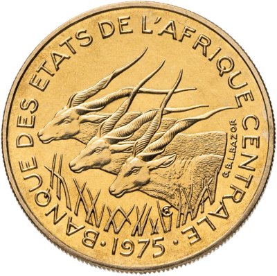 купить Центральная Африка 25 франков (francs) 1975 пробник ESSAI