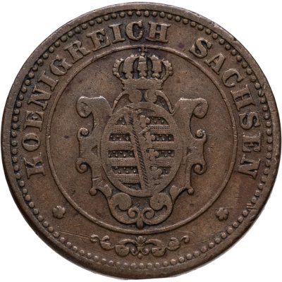 купить Германия, Саксония 2 пфеннига 1864