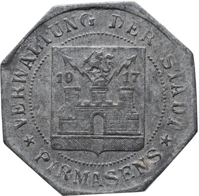 купить Германия "Пирмазенс" 10 пфеннигов 1917 нотгельд