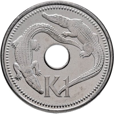купить Папуа - Новая Гвинея 1 кина 2004 "Крокодил"