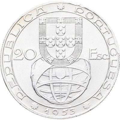 купить Португалия 20 эскудо (escudos) 1953 25 лет финансовой реформе