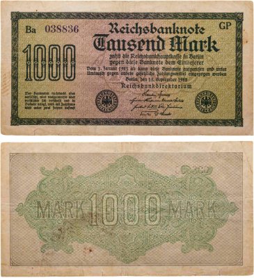купить Германия 1000 марок 1922