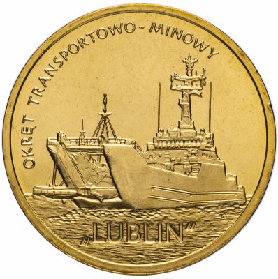 Купить Польша 2 злотых (zlote) 2013   "Польские суда - Военно-транспортный корабль «Люблин»"