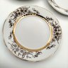 Купить Сервиз кофейный на 6 персон, украшенный цветочным декором (22 предмета), фарфор, деколь, золочение, Коростенский фарфоровый завод (КФЗ), СССР, 1960-1990 гг.