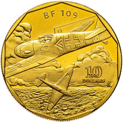 купить Маршалловы острова 10 долларов 1991 "самолет BF 109"