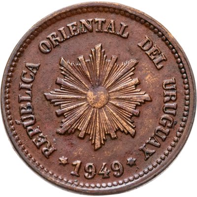 купить Уругвай 2 сентесимо (centesimos) 1949