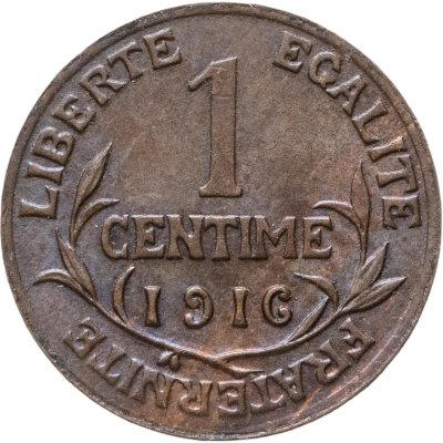 купить Франция 1 сантим (centime) 1916