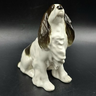 купить Статуэтка "Спаниель", скульптор П.П. Веселов, фарфор, роспись, Ленинградский фарфоровый завод (ЛФЗ), СССР, 1989-2001 гг.