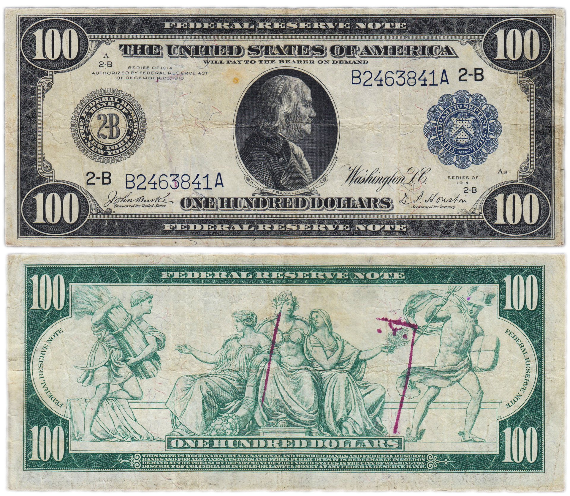 Сша 100 долларовые купюры. Американская купюра 100 долларов. Доллары 1914 года. Старые 100 долларов. Франклин 100 долларов.